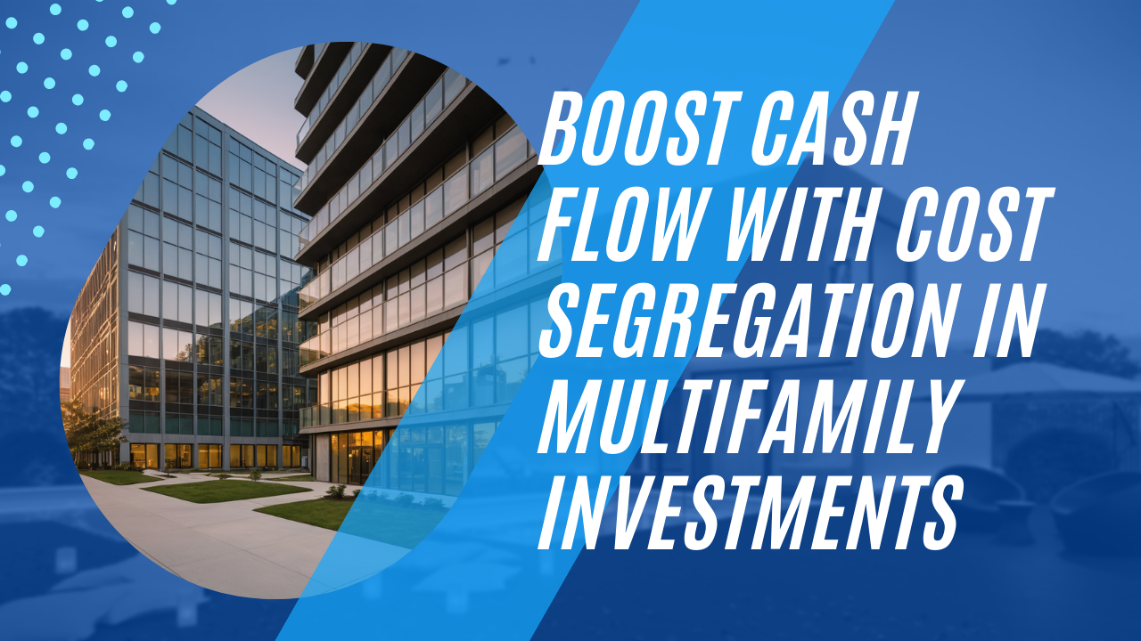 Boost cash flow with cost segregation in multifamily investments.