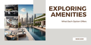 The second image should showcase various amenities found in both vacation rentals and hotels, such as a kitchen, pool, and room service. This image emphasizes the different experiences travelers can expect, helping them make an informed decision based on their preferences.